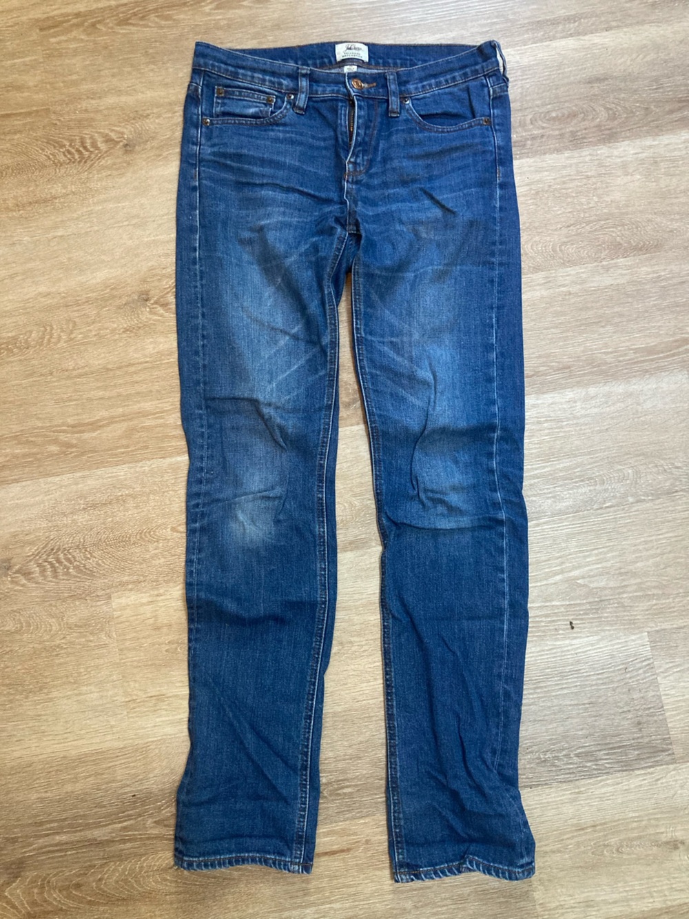 J. Crew Selvedge Matchstick Women's Classic Blue Denim Straight Jeans size 26”